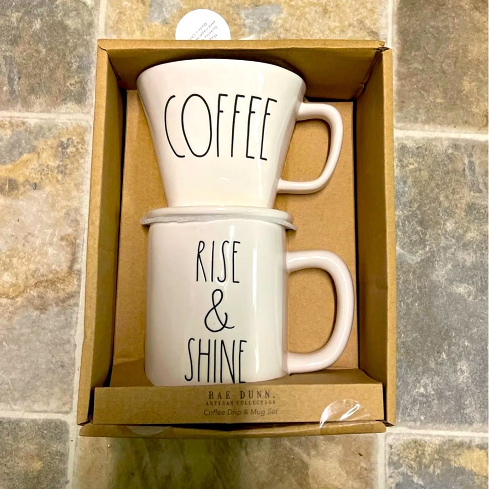 Rae Dunn Coffee Drip & Mug Set